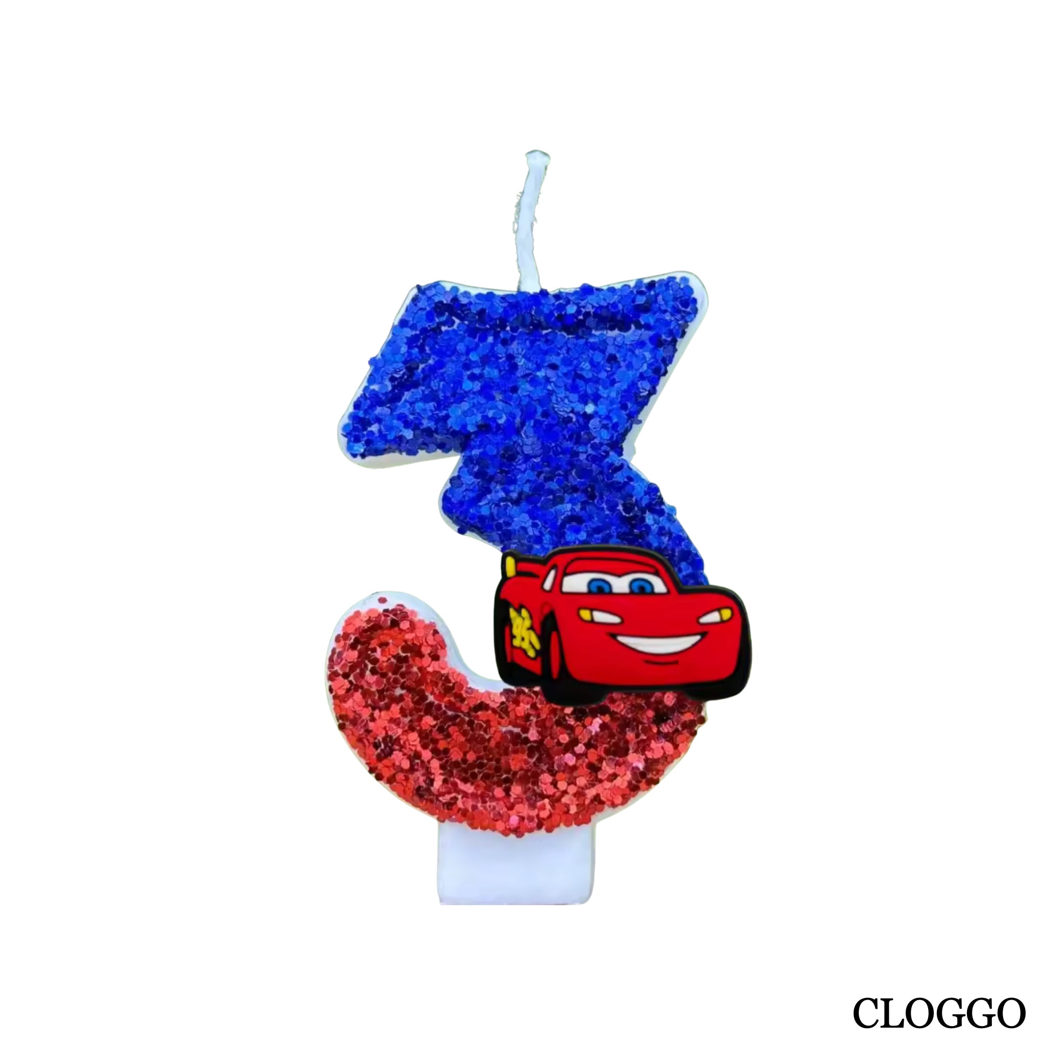 Vela Cumpleaños Rayo McQueen - Números del 0 al 9